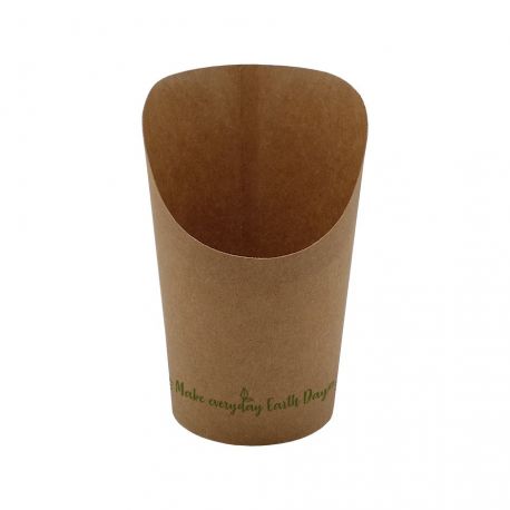 Scoop Kraft para wrapp y fritos 12Oz 60 x 118mm "Make everyday earth day" (1.000 uds)