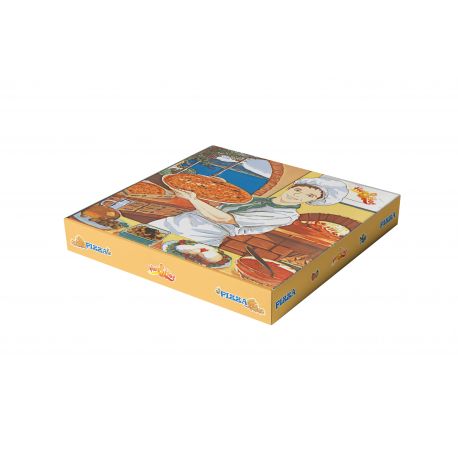 Caja Pizza modelo vesubio 330 x 330 x 35mm (100 uds)