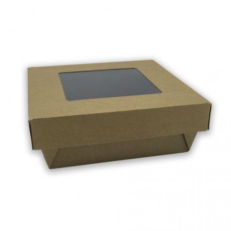 Ensaladeras Kraft con tapa separada 140/120 x 50mm (500 uds)