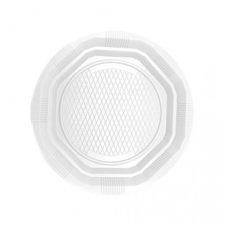 [PLPSBL000011] Plato mediano blanco PS reutilizable 220mm (20PAQ x 25uds: 500uds)